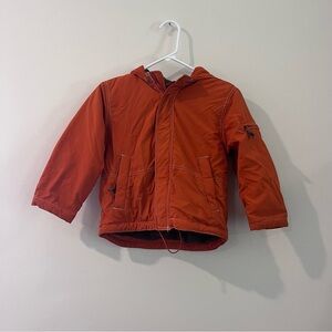 Mini Boden Kids Hooded Coat Orange 5-6